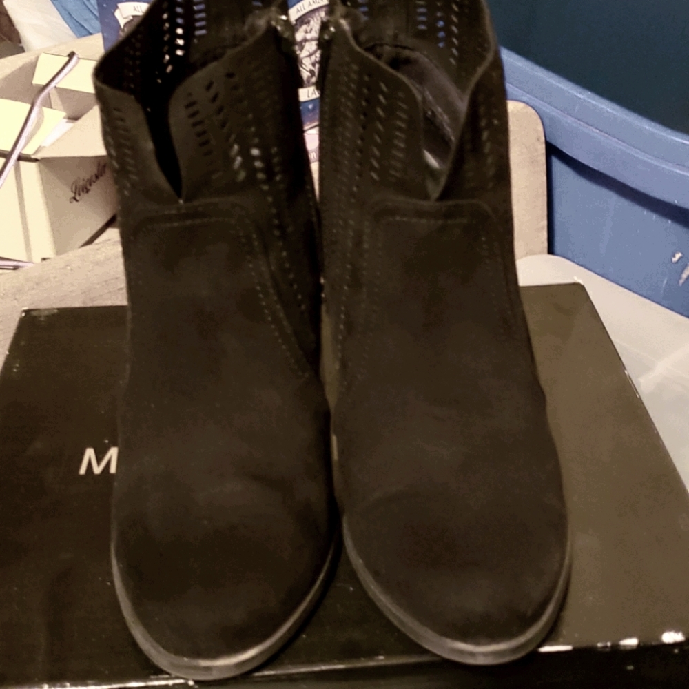 Black Suede Booties